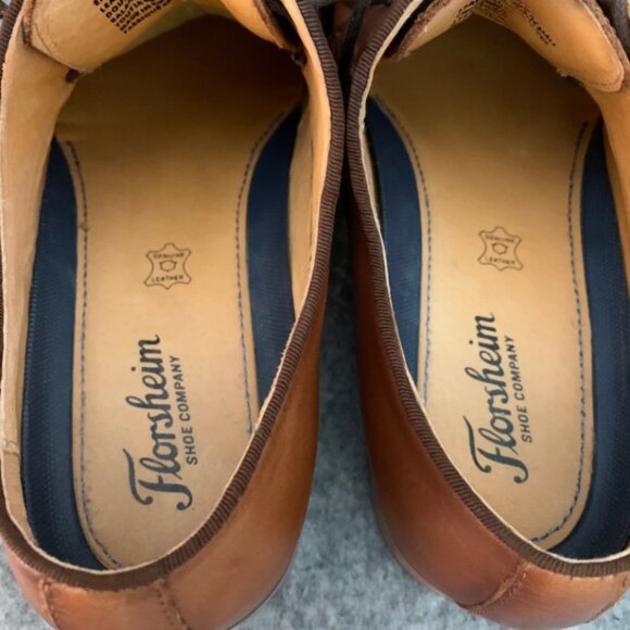 Florsheim Men’s Brown Leather Lace Up Cap Toe Oxford Shoes - Picture 10 of 12